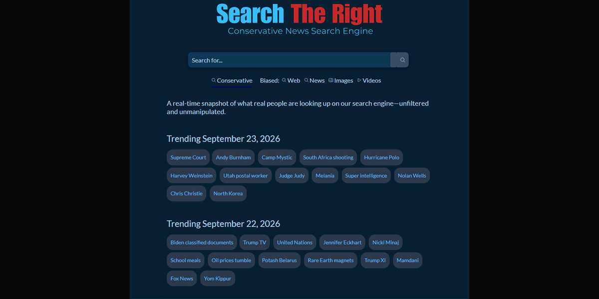 Trending Searches Screenshot